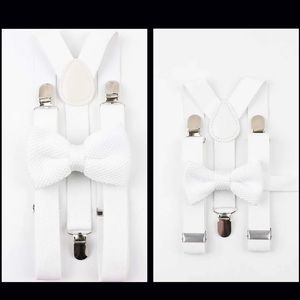 Bow Tie Set with Clip-on Suspenders for Child & Adult.